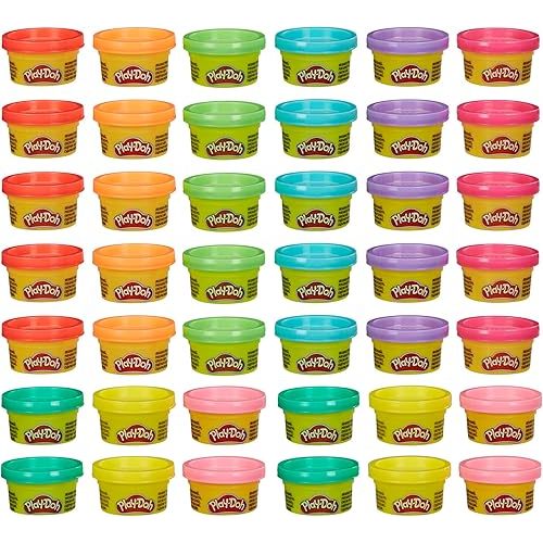 Play Doh Bulk Handout 42-Pack of 1-Ounce Modeling Compound Cans, Back to School Gifts, Prizes, & Party Favors, Kids Arts & Crafts, Preschool Toys, Ages 2+ (Amazon Exclusive)