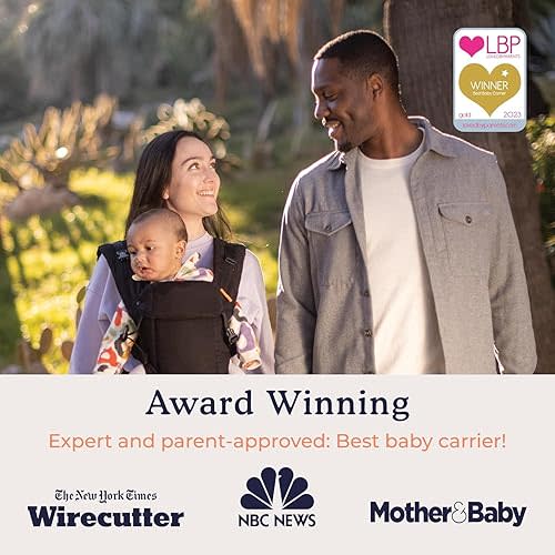 Beco Baby Carrier - Gemini Baby Carrier from Newborn to Toddler - Certified Ergonomic Newborn Baby Carrier for Infants and Children of 7-35 lbs - M Shape, Adjustable Seat, 100% Cotton (Metro Black)