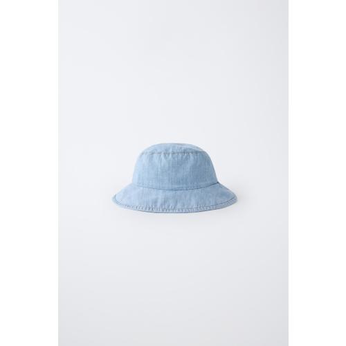 DENIM BUCKET HAT - Mid-blue | ZARA United States