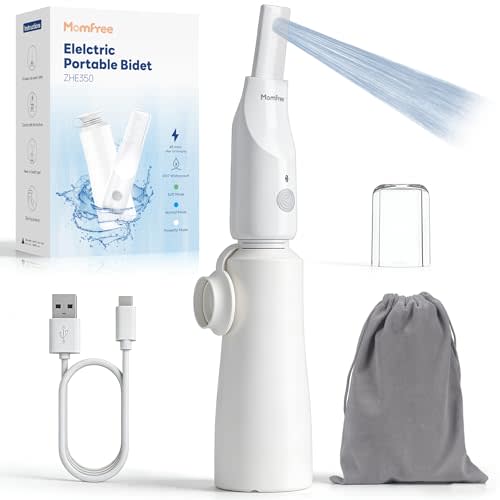 Portable Bidet for Travel - Rechargeable Electric Travel Bidet Peri Bottle with Adaptor & 3 Speed Modes, IPX7 Waterproof Portable Bidet for Women Men Baby Pregnancy Postpartum Personal Hygiene