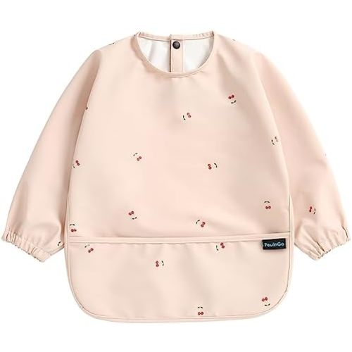 Weaning Bib with Long Sleeves & BLW, Soft and Skin-Friendly Material