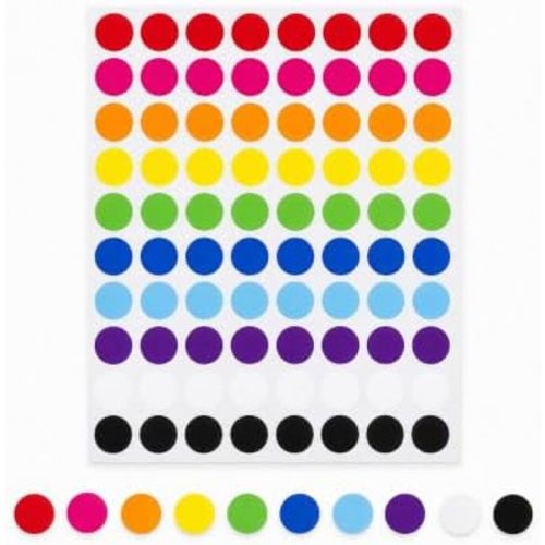 700 Pcs 3/4 Inch Colored Dot Stickers, 10 Colors Round Labels, Premium Matte Writable,Easy-Peel, for Classroom, Office Filing & Daily Sorting