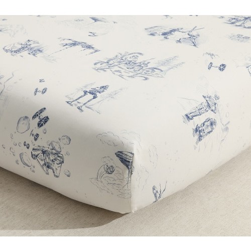 Star Wars™ Toile Organic Cotton Crib Fitted Sheet