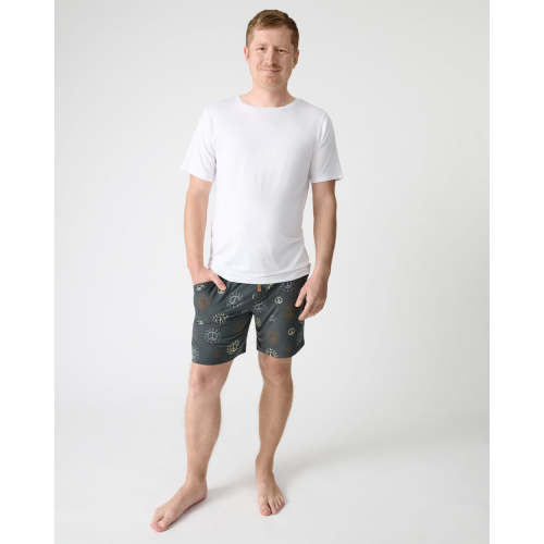 Peace & Love Ribbed Men's Pajama Shorts