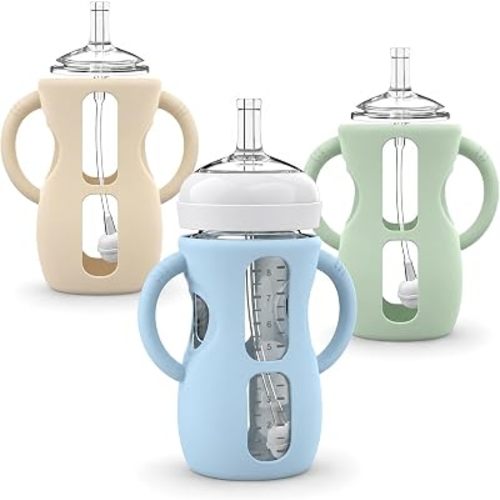 3PCS Straw Cup Conversion Kit Compatible with Philips Avent 8oz Bottles