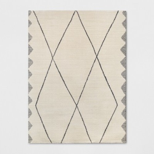 Glacier Diamond Woven Runner Rug - Project 62™, Color: Cream, Size: 5'X7'