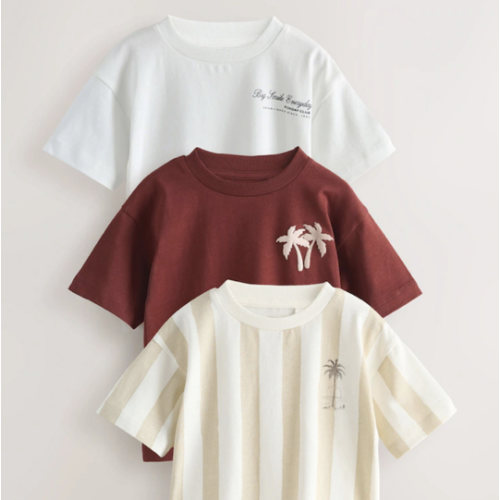 Buy White Slogan Short Sleeve Graphic T-Shirts 3 Pack (3mths-7yrs) from Next USA