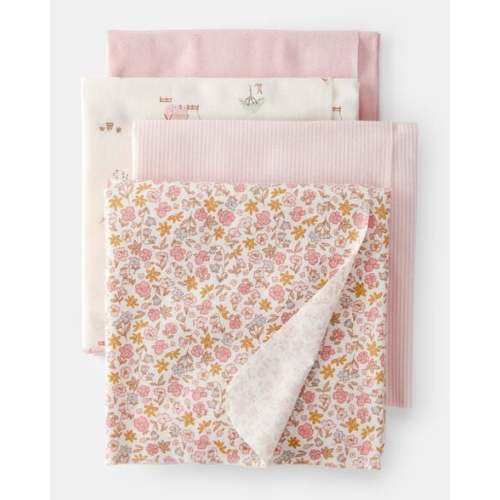 Baby 4-Pack Floral Receiving Blankets - Pink | Carter's