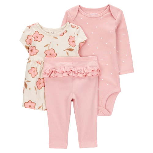 Carter's Child of Mine Baby and Toddler Girl Outfit Set, 3-Piece, Sizes 0/3-24 Months