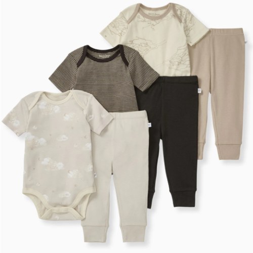Swaying Branches Organic Short Sleeve Bodysuit & Pant Set 3 Pack – Burt's Bees Baby