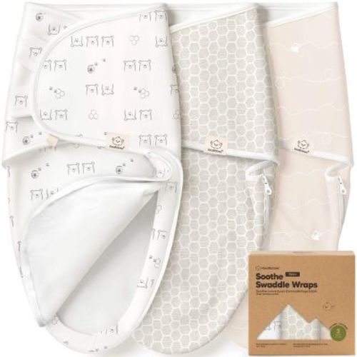 KeaBabies 3pk Organic Swaddle Sleep Sacks Baby, Newborn Swaddles Wrap 0-3 Months, Soft Premies Wearable Swaddle Blanket (Bumbly, OS)