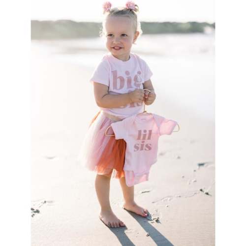 Lil Sis S/S Bodysuit, Ballet Pink - Sweet Wink | Maisonette