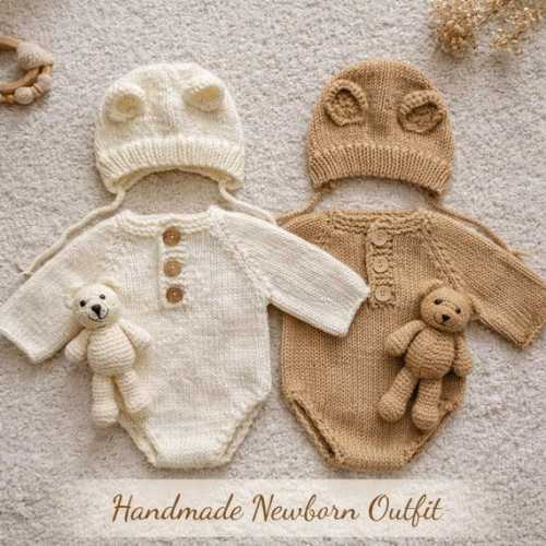 Handmade Crochet Newborn Outfit | Baby Shower Gift | Newborn Photoshoot Outfit | Coming Home Outfit | Neutral Baby Gift Set - Etsy