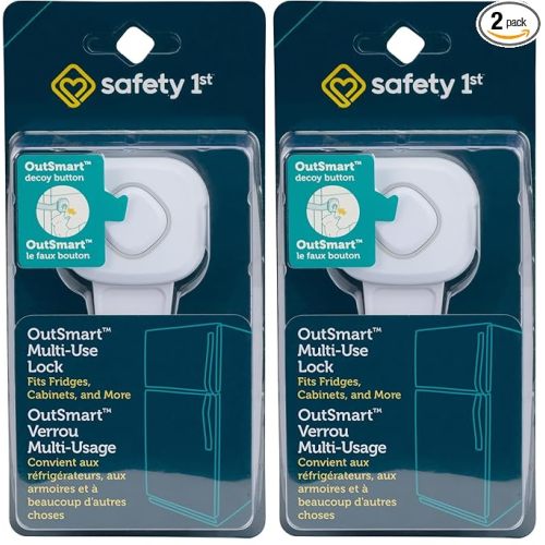 Safety 1st OutSmart Multi Use Lock, White (Pack of 2)