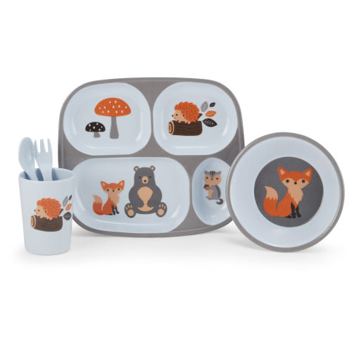 Monbebe 5-piece Kids Mealtime Set, Woodland