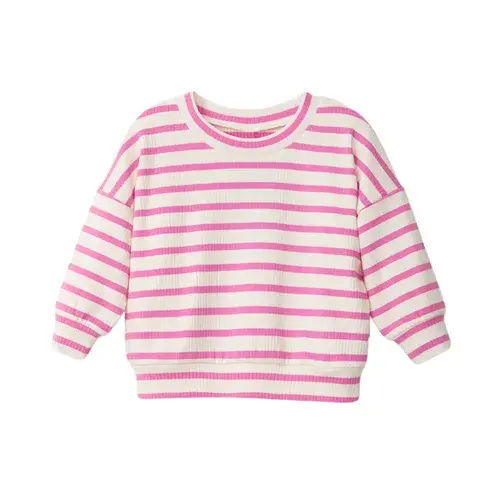 Bonds Pullover New Wide Needle Rib Stripe Pink | Baby Bunting AU