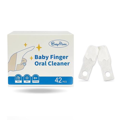 Baby Tongue Cleaner Newborn Finger Toothbrush, 42 Count Disposable Wet and Dry Use Baby Mouth Cleaner, Newborn Oral Care Clean 0-36 Months Toddler Teeth, Gums, Tongue Coating