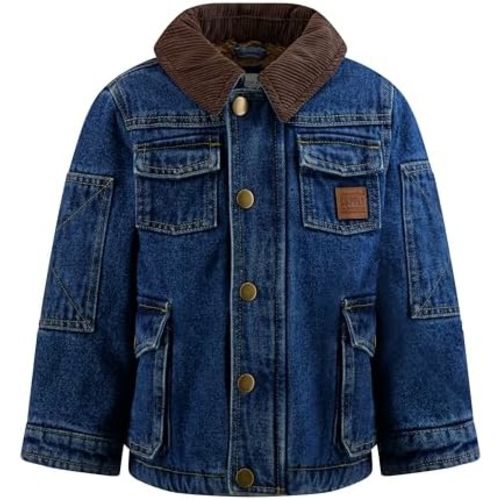 LONDON FOG Boys' Sherpa-Lined Utility Jacket Canvas Barn Coat