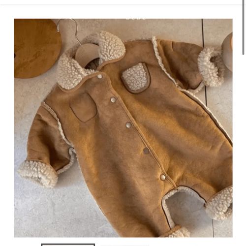 Collared Plush Jumpsuit – Teeny Mini Me