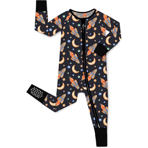 Bamboo Viscose Baby Convertible Footie Pajama, Zipper Pajamas for Baby Boys & Girls, Sleep & Play Footed