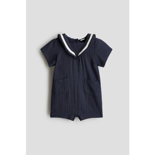MUSLIN SAILOR ROMPER SUIT
