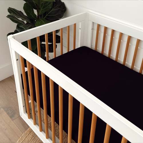 Stretch Crib Sheet, Black