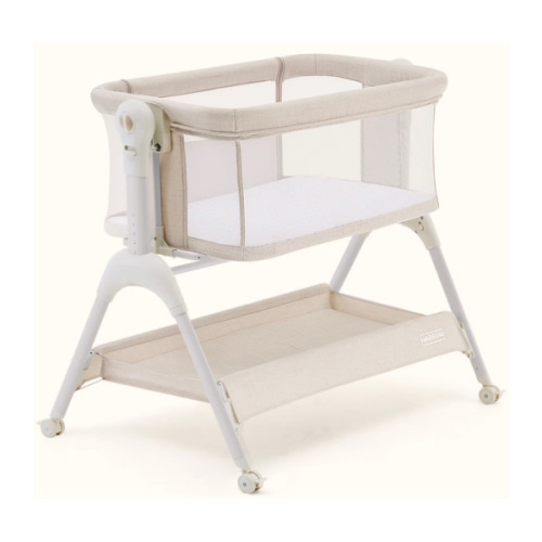 HARPPA Cuddly Sway | 3-in-1 Rocking Baby Bassinet & Bedside Sleeper with Anti-Reflux Mattress for Newborns | Attaches to Bed, Adjustable Height, Tool-Free Setup, Portable Wheels, CPSC Certified, Gentle Rocking Motion | Ideal for Infants, Safe Co-Sleeping
