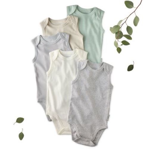 Butterblu SAM 5-Pack Sleeveless Bodysuits Seafoam 0-3M