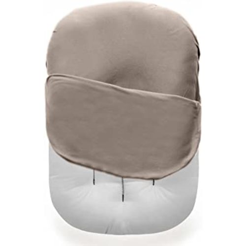MOZAH Baby Lounger Cover for Newborns - Soft Cotton Slipcover Fitting Most Infant Loungers and Baby Nest Loungers (Warm Taupe)