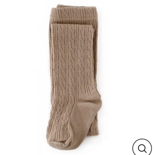 Oat Cable Knit Tights