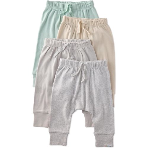 Unisex-Baby Jordan 4-Pack Jogger Pants 100% Organic Cotton Bottoms for Boys & Girls