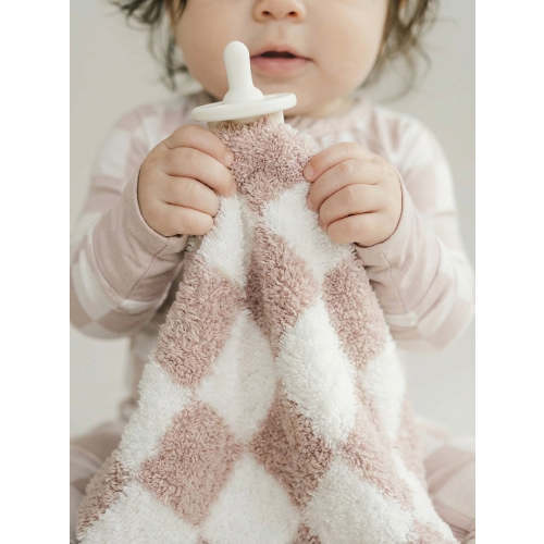 Checkered Plush Lovey | Latte