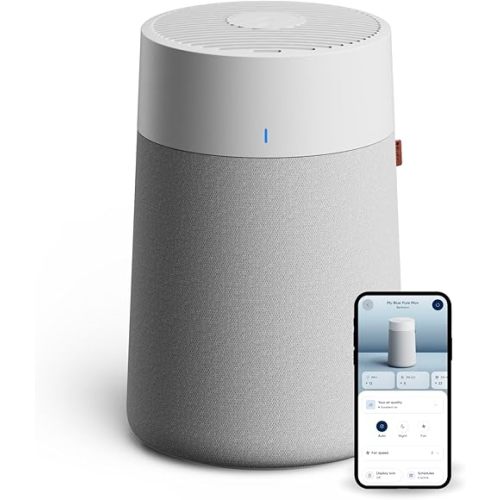 BLUEAIR Air Purifier for Small Room, Bedroom, Home, Cleans 926 sqft in one hour, HEPASilent Air Cleaner for Pets, Allergens, Virus, Dust, Mold, Smoke - Blue Pure 511i Max
