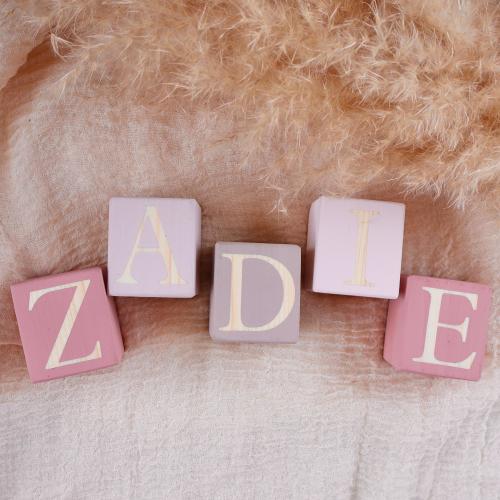 Personalized Wooden Name Blocks, Handmade Nursery Decor