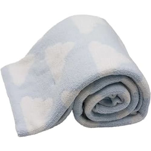 Chenille Baby Blanket, Baby Blankets for Boys, Baby Blankets for Girls, Toddler Blanket, Baby Boy & Girl Blankets, Soft Baby Blankets, Plush Baby Blankets, 40x30 Inches (Blue Clouds)