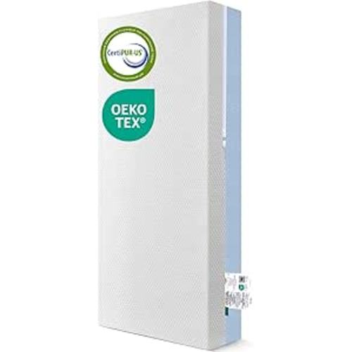 Dual Sided Baby Breathable Crib Mattress, Infant & Toddler Bed Mattress with Premium Foam, Machine Washable Oeko-TEX Standard 100 Certified Cover, Standard Size 52x28x5 Inch