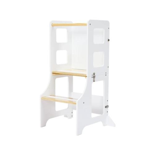 2-in-1 Stand Up Stool - White - One Size