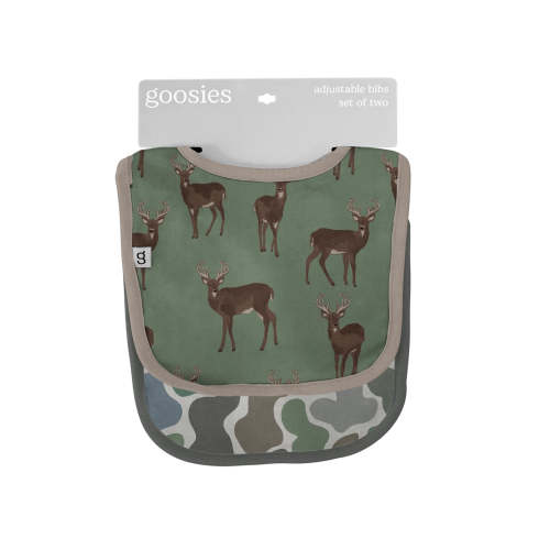 Green Buck & Retro Camo Bamboo Bib Set