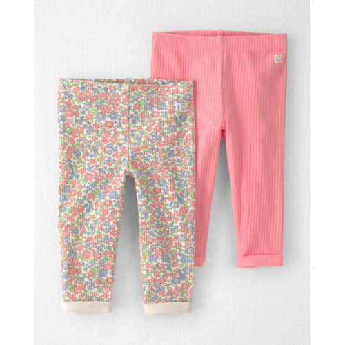 Baby Girl 2-Pack Organic Cotton Rib Leggings  - Little Planet | Carter's