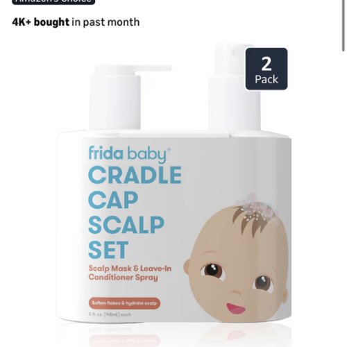 Frida Baby Cradle Cap Treatment, Cradle Cap Shampoo for Babies + Flake Fixer Scalp Spray, Cradle Cap Kit Soothes Baby's Scalp, Prevents Dryness and Flakes