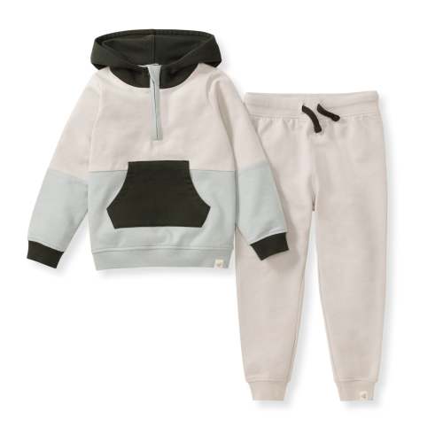 Color Blocked Sweatshirt & Pants Set - Bobcat – Burt's Bees Baby