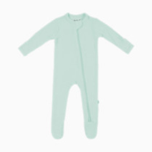 Kyte Baby Ribbed Zipper Footie - Sage, 0-3 M