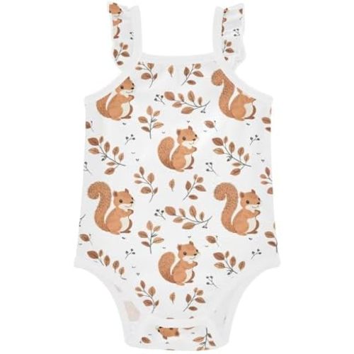 Baby Girls' Bodysuits Baby Cotton Sleeveless Newborn Clothes for 0-3 Months