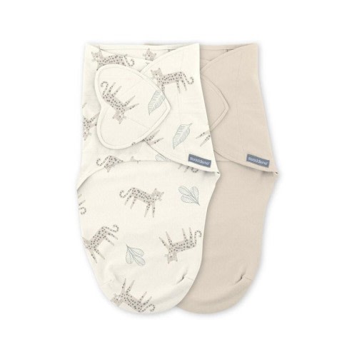 2PK SwaddleMe by Ingenuity Monogram Baby Swaddle Born Free 0-3m TOG 1.0