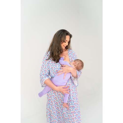 Amelia Labor & Postpartum Gown Rainbow Edition – Lila