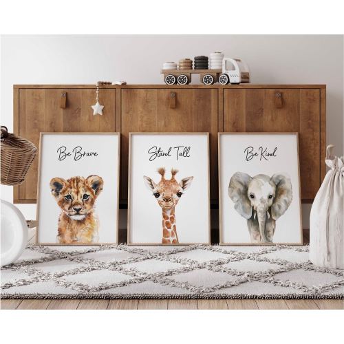 Safari Nursery Decor| Animal Nursery Wall Art| Set of 3 Prints| Safari Prints| Giraffe Print| Safari Baby Animal Print| Kid Room Decor| SF-4