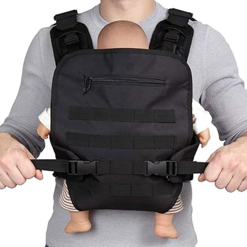 JumpOff Jo Gear-up Baby Carrier for Men – Military-Inspired Baby Vest for Dads – Front Carry Ergonomic Baby Carrier – Adjustable Fit, MOLLE Compatible – Infant Carrier for 12–33 lbs