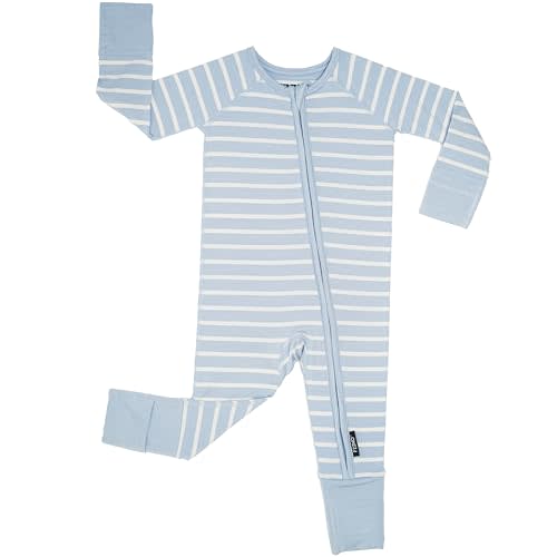 Baby Footie Pajamas, Viscose from Bamboo, Preemie & Newborn Sleepers, 2-Way Zipper PJs for Boys & Girls, 0–24 Months