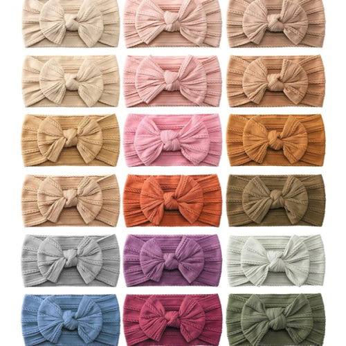 jollybows 18pcs Baby Nylon Headbands Hair Bow Elastics Hairbands Hair Accessories for Baby Girls Newborn Infant Toddlers Kid