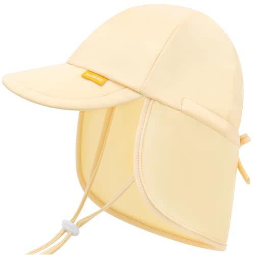 Adjustable Baby Sun Hats with UPF50+ & Neck Flap Protection - Perfect Swim & Play Toddler Hat for Girls & Boys
